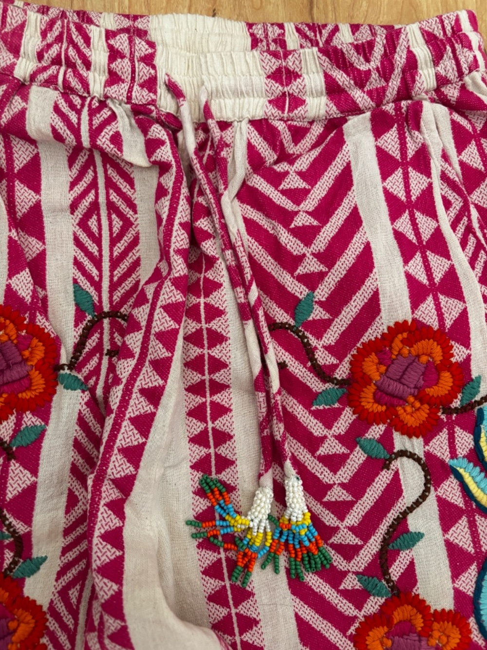 Farm Rio embroidered cotton pants - size S - Picture 3 of 6